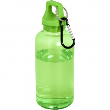 Logotrade corporate gift picture of: Oregon 400 ml RCS certified recycled plastic water bottle with carabiner