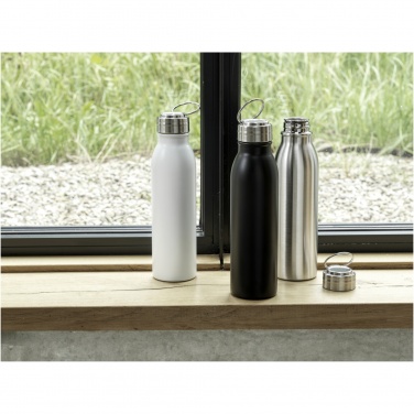 Logotrade promotional giveaway picture of: Harper 700 ml RCS certified stainless steel water bottle with metal loop