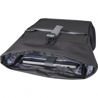 Logo trade promotional giveaway photo of: Aqua 15" GRS recycled water resistant roll-top bike bag 20L