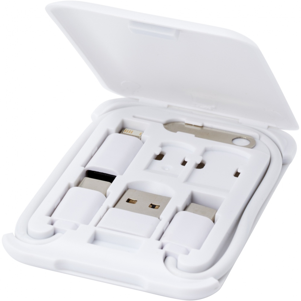 Logo trade promotional giveaway photo of: Savvy recycled plastic modular charging cable with phone holder