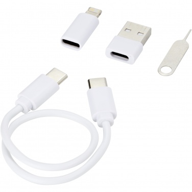 Logo trade promotional giveaways picture of: Savvy recycled plastic modular charging cable with phone holder