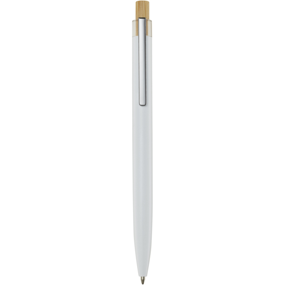 Logo trade promotional merchandise image of: Nooshin recycled aluminium ballpoint pen (black ink)