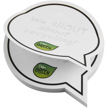 Logotrade promotional gift image of: Sticky-Mate® speech bubble-shaped recycled sticky notes