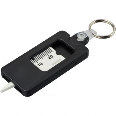 Logo trade business gift photo of: Kym recycled tyre tread check keychain