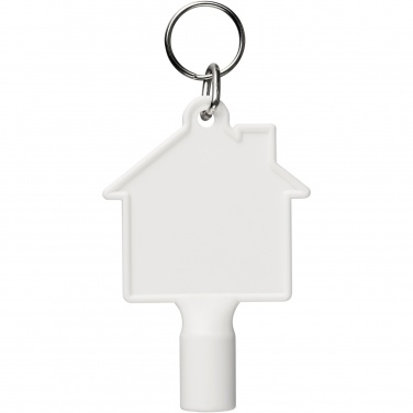 Logo trade promotional products picture of: Maximilian house-shaped recycled utility key keychain
