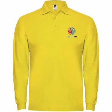 Logo trade promotional products image of: Estrella long sleeve men's polo