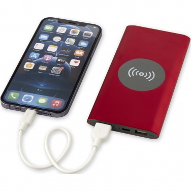 Logotrade promotional gifts photo of: Juice 8000 mAh Type-C recycled aluminium wireless power bank