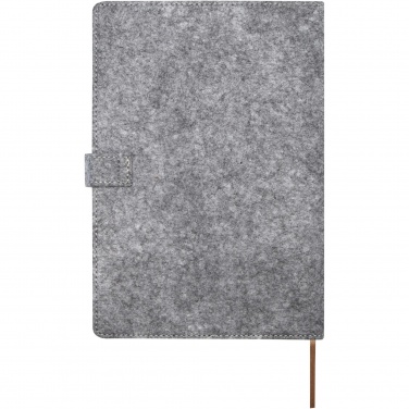 Logo trade promotional gifts image of: Viviana A5 recycled felt and cork notebook