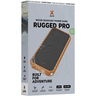 Logo trade corporate gifts image of: Xtorm XR202 Xtreme 20.000 mAh 35W QC3.0 waterproof rugged power bank with torch