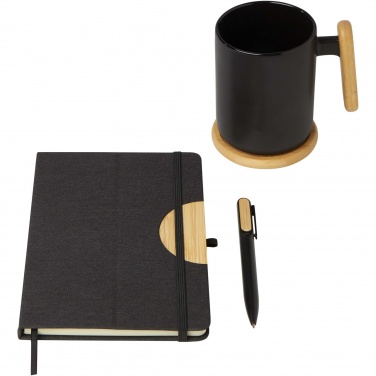Logo trade promotional giveaway photo of: Laura A5 hard cover notebook and ballpoint pen gift set