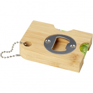 Logo trade promotional merchandise picture of: Levo bamboo bottle opener with level 
