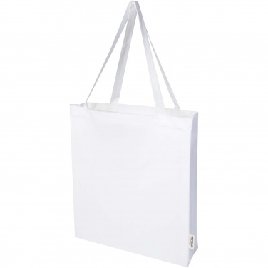 Logo trade advertising product photo of: Madras 140 g/m² GRS recycled cotton gusset tote bag