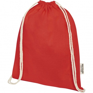 Logo trade promotional giveaways image of: Oregon 140 g/m² GRS recycled cotton drawstring bag
