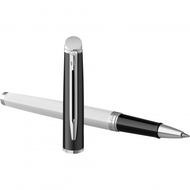 Logo trade promotional gifts image of: Hemisphere colour blocking rollerball pen with palladium trim