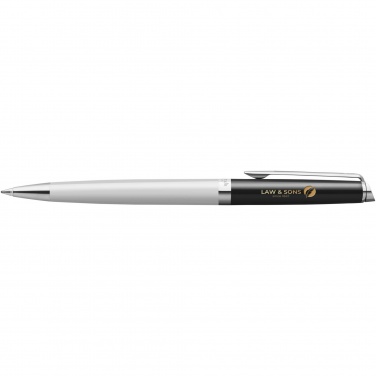 Logotrade advertising products photo of: Hemisphere colour blocking ballpoint pen with palladium trim