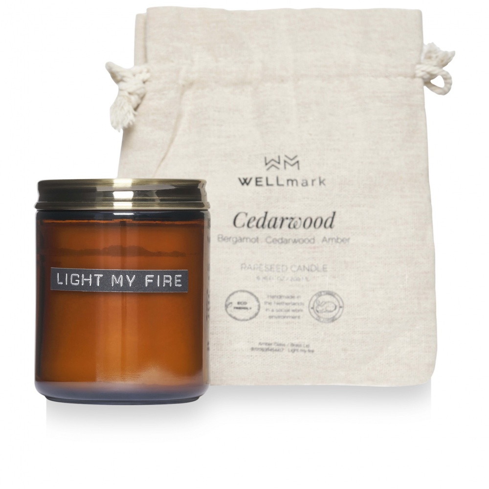 Logotrade promotional gift picture of: Wellmark cedar wood scented candle medium