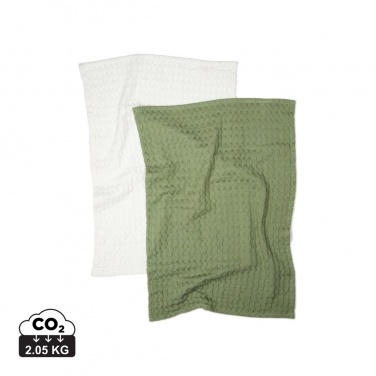 Logo trade corporate gifts picture of: VINGA Cromer waffle kitchen towel, 2 pcs
