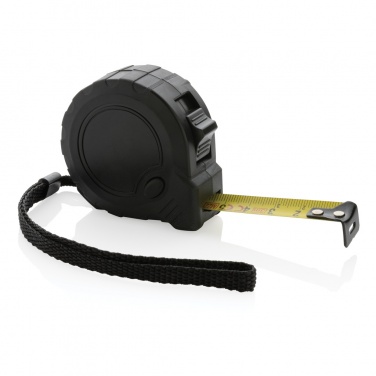 Logo trade corporate gifts image of: RCS recycled plastic 3M/16 mm tape with stop button