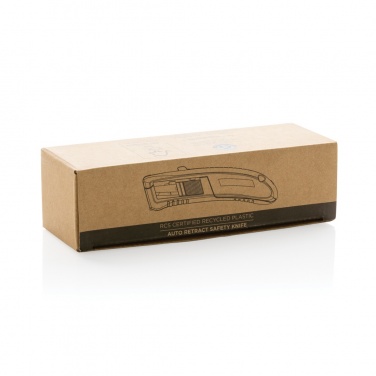 Logo trade promotional merchandise image of: RCS certified recycled plastic Auto retract safety knife