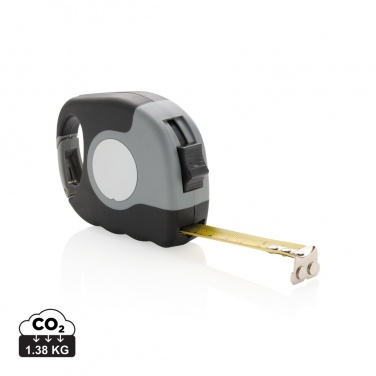 Logo trade business gifts image of: Measuring tape with carabiner