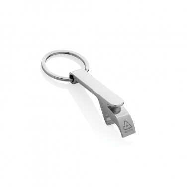 Logo trade promotional merchandise picture of: RCS recycled zinc alloy bottle opener keychain