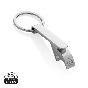 Logo trade promotional gifts picture of: RCS recycled zinc alloy bottle opener keychain