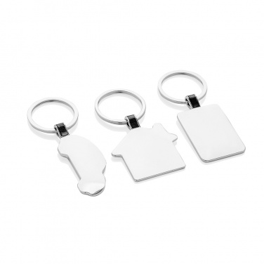 Logotrade business gift image of: RCS recycled zinc alloy rectangle keyring