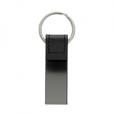 Logo trade promotional items picture of: Luxury PU keychain RCS recycled zinc alloy