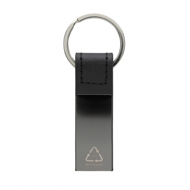 Logotrade promotional product picture of: Luxury PU keychain RCS recycled zinc alloy