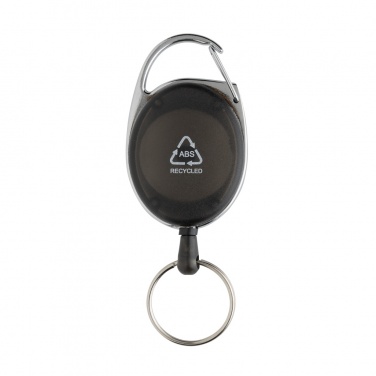 Logo trade promotional products image of: RCS recycled ABS roller clip keychain