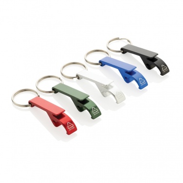 Logo trade corporate gifts image of: RCS recycled aluminum bottle and can opener