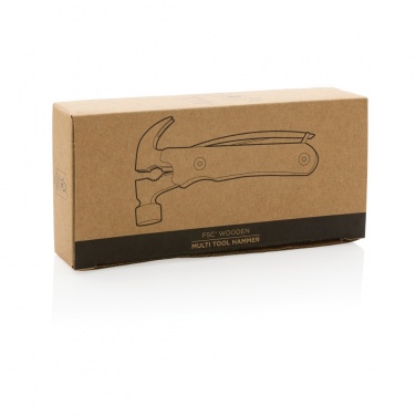 Logo trade promotional gifts image of: Wooden multi-tool hammer