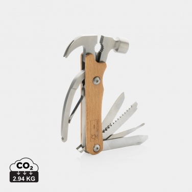 Logotrade promotional gift picture of: Wooden multi-tool hammer