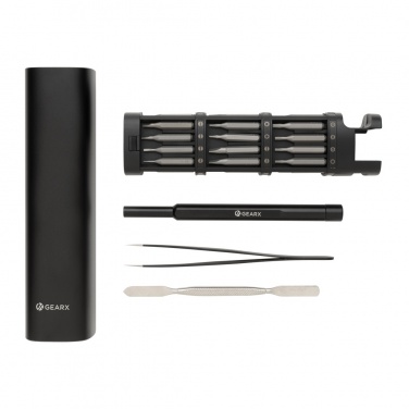 Logotrade corporate gift image of: Gear X RCS recycled aluminum precision screwdriver set 46 pc