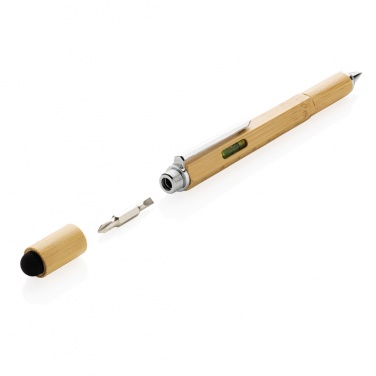 Logotrade promotional product picture of: Bamboo 5-in-1 toolpen