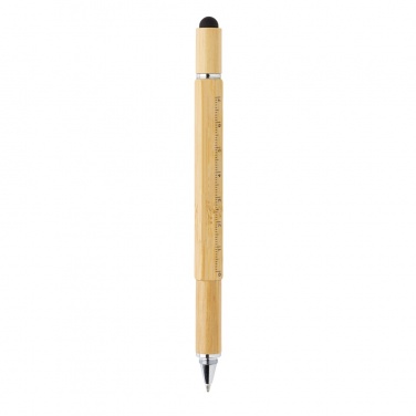 Logo trade advertising products image of: Bamboo 5-in-1 toolpen