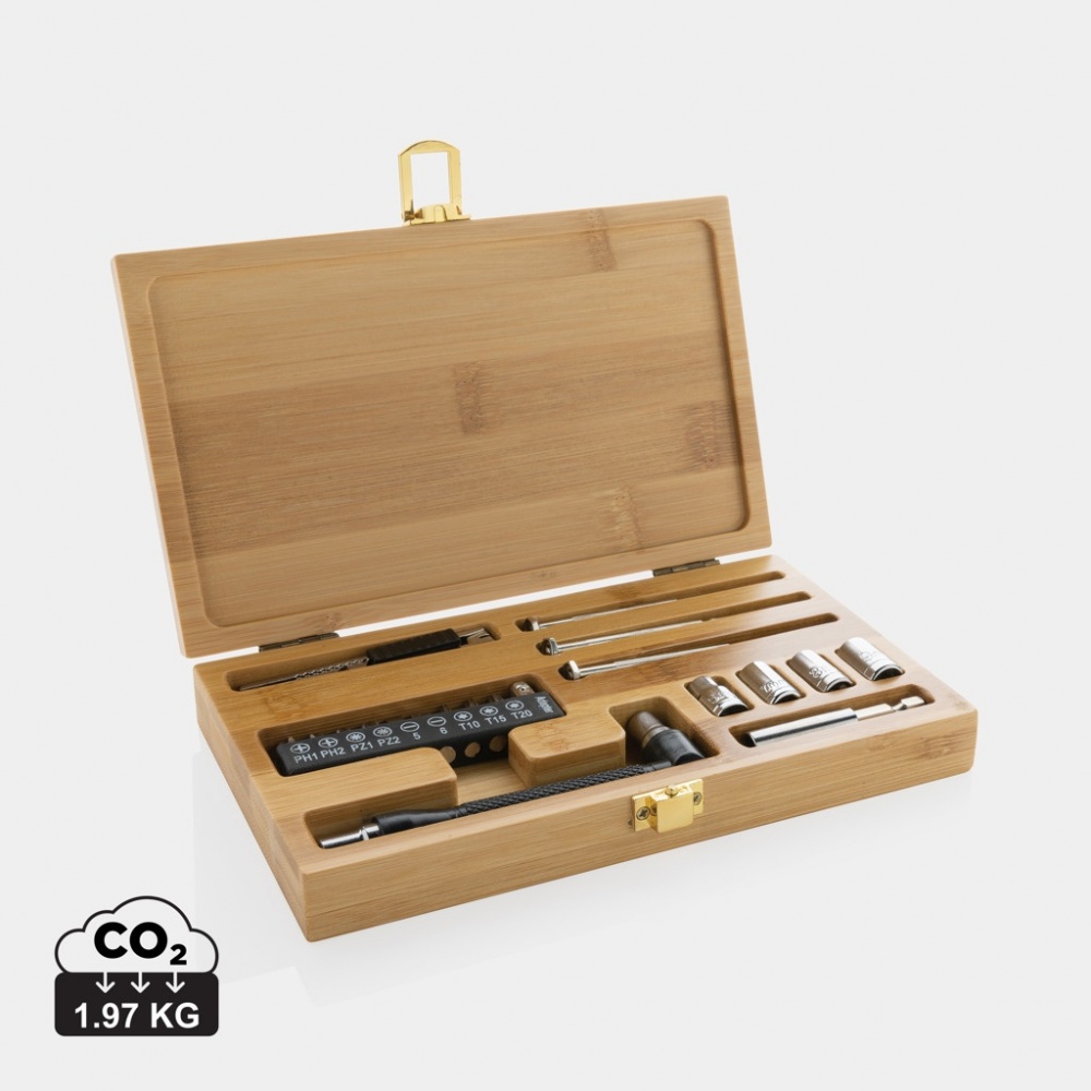 Logo trade advertising product photo of: Carvine 21 pcs bamboo tool set