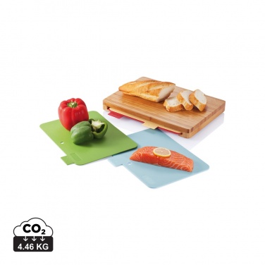 Logo trade promotional merchandise image of: Cutting board with 4pcs hygienic boards