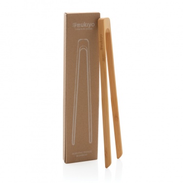 Logo trade promotional product photo of: Ukiyo bamboo serving tongs