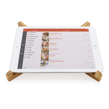 Logo trade corporate gifts picture of: Bamboo portable laptop stand