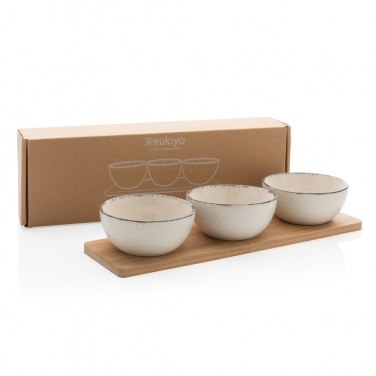 Logotrade business gifts photo of: Ukiyo 3pc serving bowl set with bamboo tray