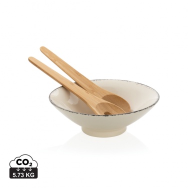 Logotrade promotional products photo of: Ukiyo salad bowl with bamboo salad server