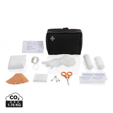 Logotrade promotional gift picture of: RCS recycled nubuck PU pouch  first aid set