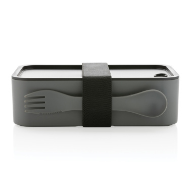 Logo trade promotional products picture of: GRS recycled PP lunch box with spork