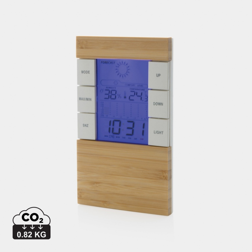 Logo trade promotional items image of: Utah RCS rplastic and bamboo weather station