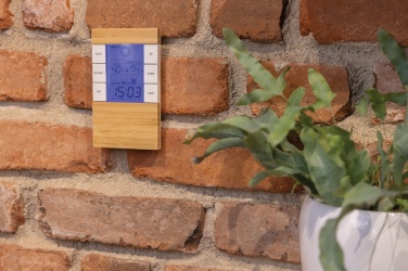 Logo trade promotional product photo of: Utah RCS rplastic and bamboo weather station