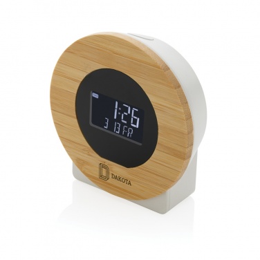 Logotrade business gifts photo of: Utah RCS rplastic and bamboo LCD desk clock