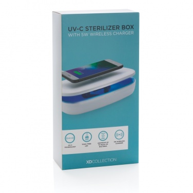 Logotrade corporate gifts photo of: UV-C steriliser box with 5W wireless charger