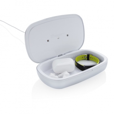 Logo trade business gifts image of: Rena UV-C steriliser box with 5W wireless charger