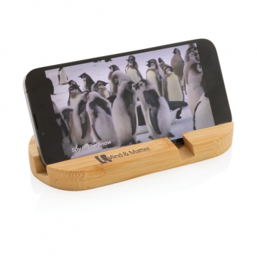Logo trade promotional gifts picture of: Bamboo tablet and phone holder